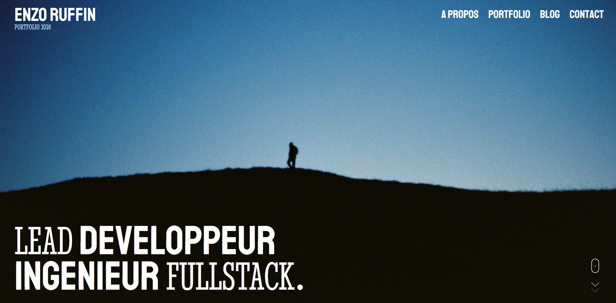 Aperçu du portfolio 2026 d'Enzo Ruffin - Lead Développeur FullStack